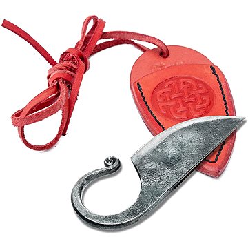 Madhammers Kovaný keltský nůž C1 s pochvou červený (MAD-021-GH)