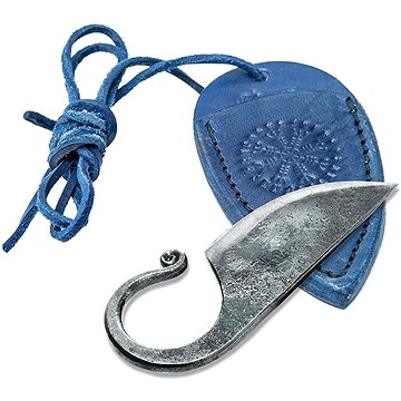 Madhammers Kovaný keltský nůž C1 s pochvou modrý (MAD-022-GH)