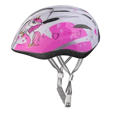Etape Rebel dětská cyklistická helma bílá-růžová S-M (39848)