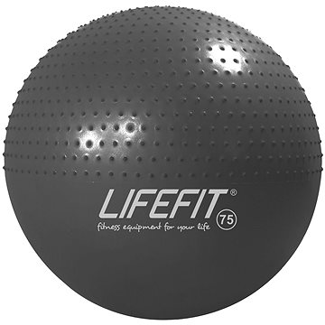Lifefit Massage ball 75 cm, tmavě šedý (4891223129168)