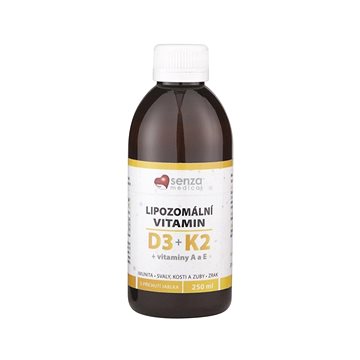Senza Lipozomální vitamín D3K2 + AE tekutý 250 ml (8593085022729)