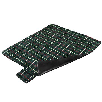 Pikniková deka 150×130 cm, károvaná-zelená (T-946)