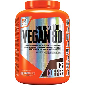 Extrifit Vegan 80 Multiprotein, 2000g, ledová káva (8594181603300)