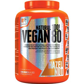 Extrifit Vegan 80 Multiprotein, 2000g, lískový ořech (8594181603294)