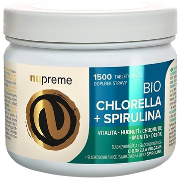 Nupreme BIO Chlorella + Spirulina 1500tbl. (8594176063461)