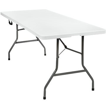 Kempingový stolek hliníkový skládací 80 × 60 × 68 cm šedý (402153)