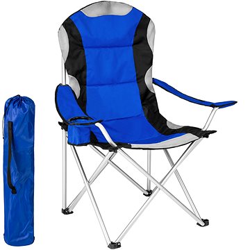 Kempingová židle polstrovaná modrá (401052)
