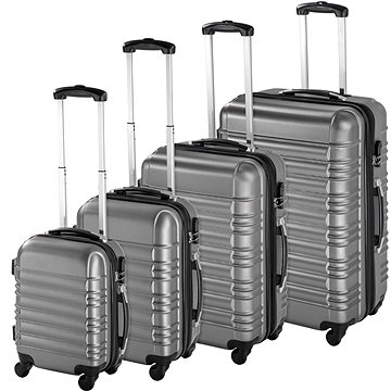 Skořepinové cestovní kufry sada 4 ks šedé (402025)