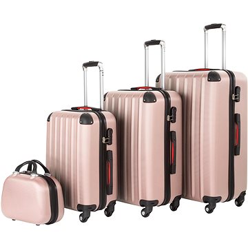 Cestovní kufry Pucci sada 4 ks růžová zlatá (403409)
