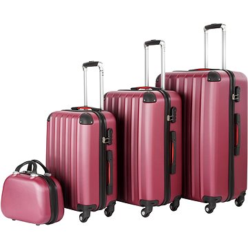 Cestovní kufry Pucci sada 4 ks vínová (403410)