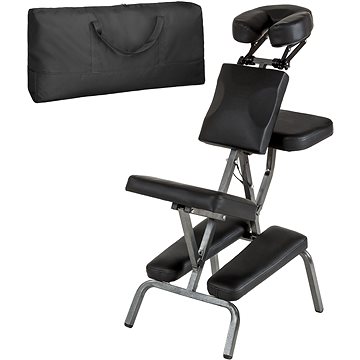 Masážní židle ze syntetické kůže černá (401183)