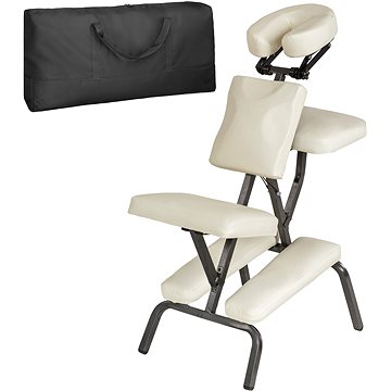 Masážní židle ze syntetické kůže béžová (401184)