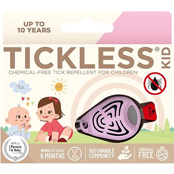 TickLess Baby Ultrazvukový odpuzovač klíšťat - růžový (5999566450013)