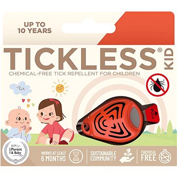 TickLess Kid Ultrazvukový odpuzovač klíšťat - oranžový (5999566450679)