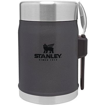 Stanley termoska jídelní 400ml se lžící/vidličkou Charcoal černá (10-09382-082)