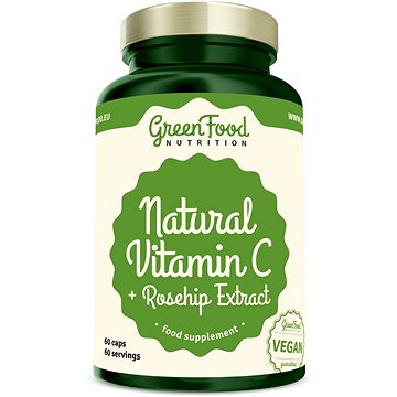 GreenFood Nutrition Natural Vitamin C + Rosehip Extract 60cps (8594193926763)