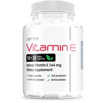Zerex Vitamin E v přírodní formě, 60 kapslí (8588007981307)