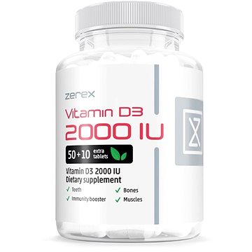Zerex Vitamín D 2000 IU, 60 tablet (8588007981697)