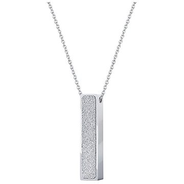 Scento Parfémový náhrdelník ve tvaru obdélníku (Stříbrný) (7290015420341)