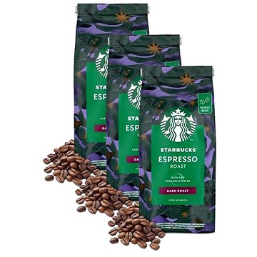 Starbucks® Espresso Roast, zrnková káva, 450g; 3x