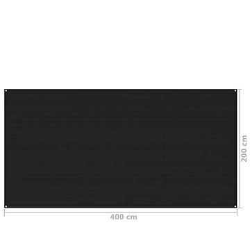 Koberec do stanu 200 x 400 cm černý (310778)