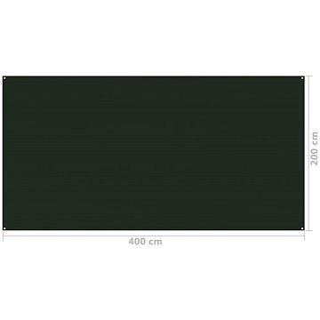 Koberec do stanu 200 x 400 cm tmavě zelený (310698)