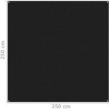 Koberec do stanu 250 x 250 cm černý (310780)