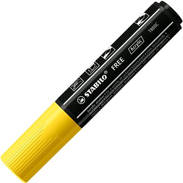 STABILO FREE Acrylic T800C 4 - 10 mm, žlutý (4006381576352)