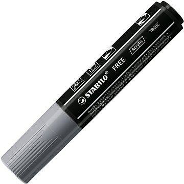 STABILO FREE Acrylic T800C 4 - 10 mm, tmavě šedý (4006381576499)