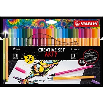 STABILO CREATIVE SET ARTY - Pen 68, point 88, pouzdro 36 ks (4006381582360)
