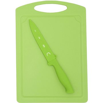 STEUBER Krájecí deska 29 x 20 cm s nožem na zeleninu, zelená (4016002068548)