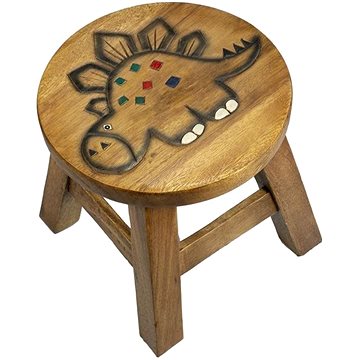 Dřevěná dětská stolička - DINOSAURUS (757132884403)