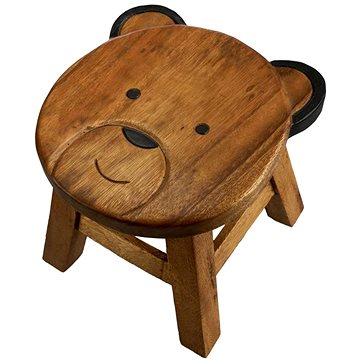 Dřevěná dětská stolička - HLAVA MEDVĚDA (757132884434)