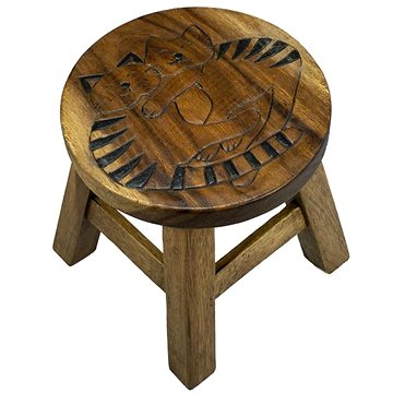 Dřevěná dětská stolička - KOČKY MAZLÍCÍ (757132884526)