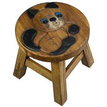 Dřevěná dětská stolička - KOŤÁTKO (757132884540)
