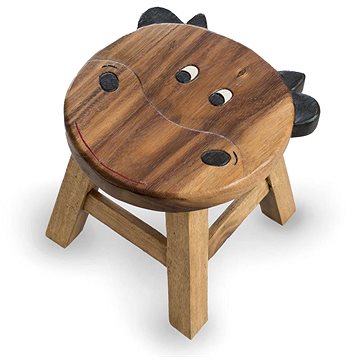 Dřevěná dětská stolička - KRAVIČKA TVAROVANÁ (757132884564)