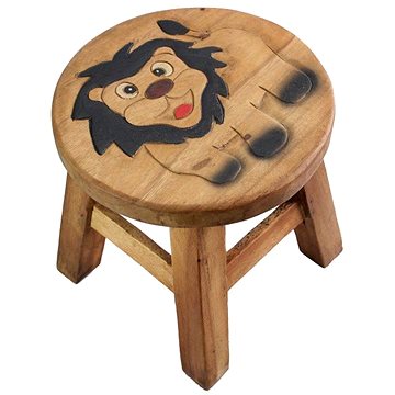 Dřevěná dětská stolička - LEV (757132884601)