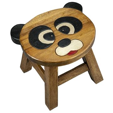 Dřevěná dětská stolička - PANDA TVAROVANÁ (757132884717)