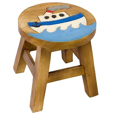Dřevěná dětská stolička - PARNÍK (757132884724)