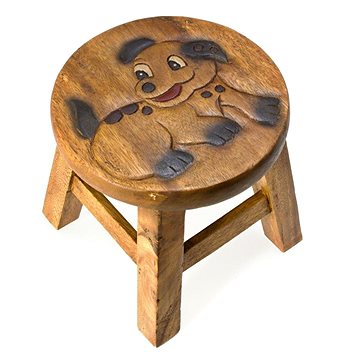 Dřevěná dětská stolička - PEJSEK SMĚJÍCÍ (757132884755)