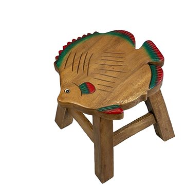 Dřevěná dětská stolička - RYBA TVAROVANÁ (757132884816)