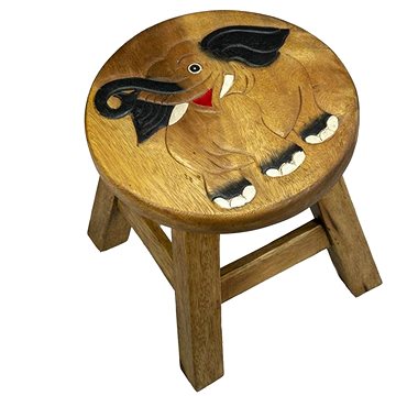 Dřevěná dětská stolička - SLŮNĚ (757132884847)