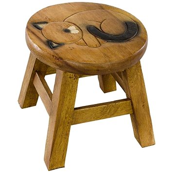 Dřevěná dětská stolička - SPÍCÍ KOČKA (757132884885)
