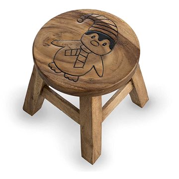 Dřevěná dětská stolička - TUČŇÁK PŘÍRODNÍ (757132884922)