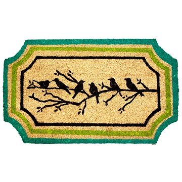 Home Elements Rohožka gumová kokosová Ptáčci na Větvi s Lemem - béžový 45 × 75 cm (8595556435212)