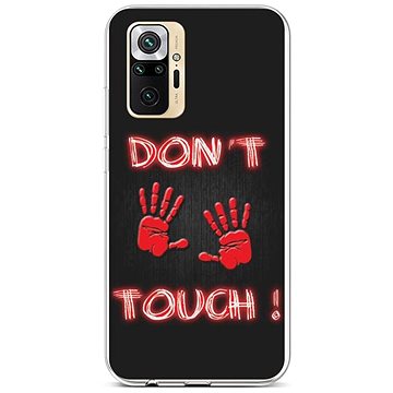 TopQ Kryt Xiaomi Redmi Note 10 Pro silikon Don't Touch Red 58108 (Sun-58108)