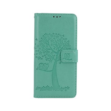TopQ Pouzdro Xiaomi Redmi Note 11 Pro+ 5G knížkové Zelený strom sovičky 71703 (Sun-71703)