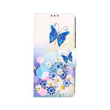 TopQ Kryt Xiaomi Redmi 9A knížkový Bílý s motýlkem 51522 (Sun-51522)