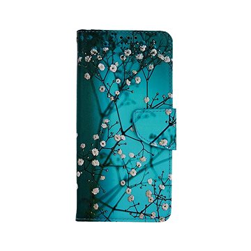 TopQ Pouzdro Samsung A13 knížkové Modré s květy 73387 (Sun-73387)