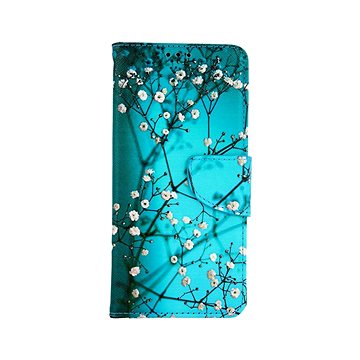 TopQ Pouzdro Samsung A53 5G knížkové Modré s květy 73507 (Sun-73507)